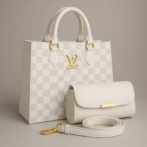 LV Branded Luxury Hand Bags for Girls – Stylish Shoulder Bag with Adjustable Strap, Multi Pockets, Premium Leather Finish & Zip Closure – Elegant Hand Bag for Women, University & Daily Use